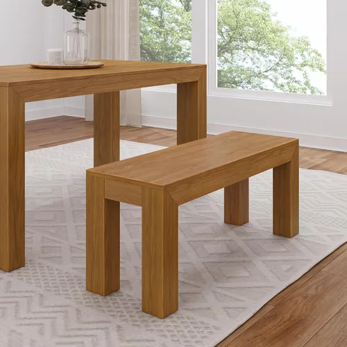 Vista 22 de Plank+Beam Mesa de comedor de 48 pulgadas, mesa de cocina de madera maciza de 48 pulgadas, mesa de comedor rectangular para comedor, oficina