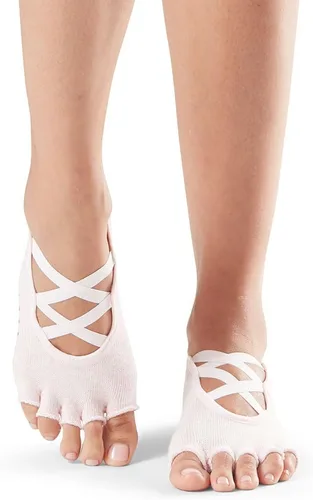 Vista 5 de toesox Elle Half Toe Multi Pack Calcetines antideslizantes para Pilates Barre Yoga