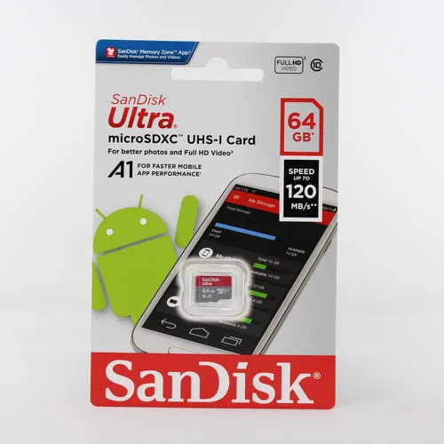 Vista 3 de SanDisk Tarjeta Ultra microSD UHS-I 64GB, 120MB/s R