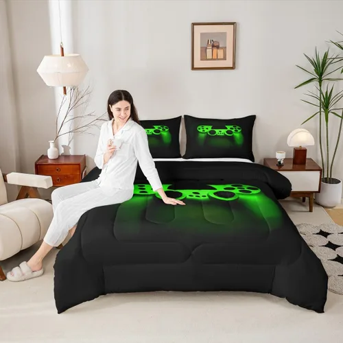 Vista 154 de Juego de ropa de cama de baloncesto para niños y adolescentes, juego de edredón deportivo para niños, tamaño matrimonial, suave, ligero, decoración