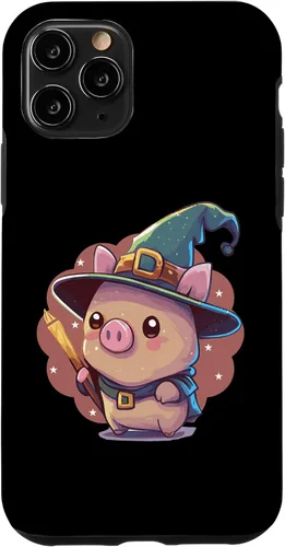 Vista 10 de Funda para iPhone 15 Cute Wizard Pig RPG Nerd Roleplaying Geek