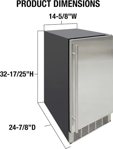 Vista 6 de BRAMA Máquina para hacer hielo de 50/lbs. Ice Daily Undercounter Construcción de acero inoxidable integrada o independiente con puerta reversible