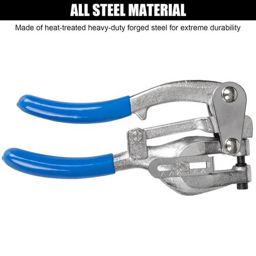 Vista 2 de Juego de herramientas para perforar agujeros de metal, perforadora profesional resistente para metal, mano de 3/32 a 9/32 pulgadas para chapa