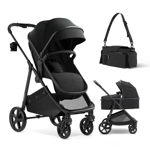 Vista 13 de Mompush Wiz - Cochecito reversible 2 en 1, plegable con una sola mano Negro