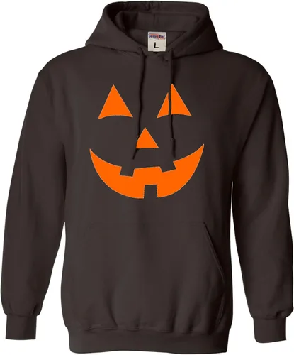 Vista 27 de Go All Out Jack O Lantern Pumpkin Face Halloween Divertida sudadera con capucha para hombre y mujer Naranja