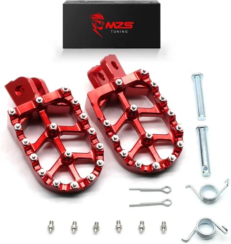 Vista 17 de MZS Estriberas para Moto de Cross, 2001-2018 Estribo de Motocicleta Adventure MX Pedal CNC Naranja Compatible con Modelos 65 85 125 150 200 250 300