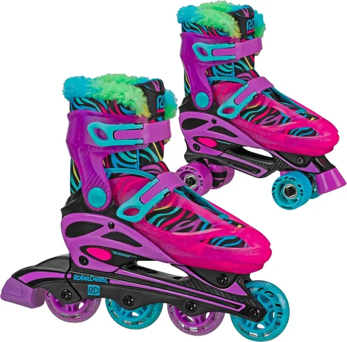 Vista 9 de Roller Derby Falcon 2 en 1 Combo Quad y Patines en línea para niños, tamaño ajustable