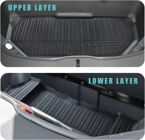 Vista 7 de BestEvMod Compatible con Rivian R1T R1S Tapete para maletero delantero todo clima Material TPE Goma Forro de carga Rivian R1T R1S 2022 2023 2024