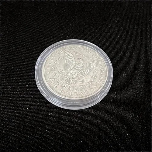 Vista 3 de blue-ther Cáscara expandida Cuproníquel Morgan Dollar (cabeza/cola) Trucos de magia Aparecen monedas desaparecer Magia Primer plano Street Gimmicks