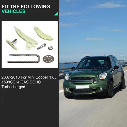 Vista 2 de Kit de cadena de distribución para 2007 2008 2009 2010 2011 2012 para Mini Cooper 1.6L L4 DOHC