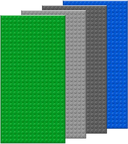 Vista 9 de EKIND 2 placas base clásicas de 5 x 10 pulgadas, compatibles con ladrillos de juguete de las principales marcas, fomenta la lógica y la creatividad
