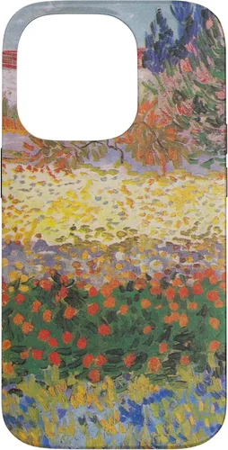 Vista 17 de iPhone 16 Vincent Van Gogh - Jardín floreciente con camino - caso de Arles