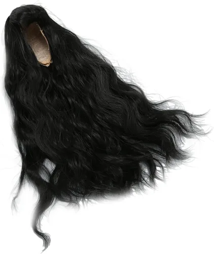 Vista 3 de Zerodis Peluca de muñeca articulada 1/6 peluca de muñeca de larga duración decoración calor para vestir muñecas (negro)