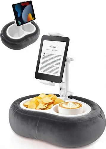 Vista 10 de Soporte de almohada para tableta, compatible con Kindle de 4.7 a 12.9 pulgadas, iPad, teléfono/tableta, Google, soporte giratorio de 360° para cama