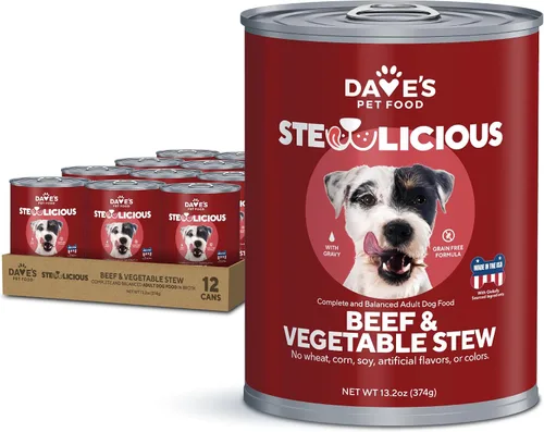 Vista 12 de Dave's Pet Food Stewlicoius - Alimento húmedo para perros sin cereales (Turkey & Sweet Potato en salsa), fabricado en Estados Unidos naturalmente