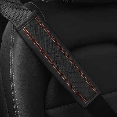 Vista 24 de Osilly 2 piezas de fundas para cinturón de seguridad de coche, protección de hombro de fibra de carbono, cojín suave para cinturón de seguridad