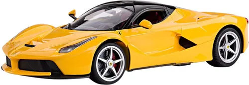 Vista 4 de Ferrari escala 1/14 FMTStore, la Ferrari, laferrari, auto modelo con control remoto por radio, R/C RTR, con puertas que se abren (amarillo)