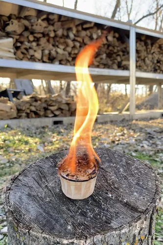 Vista 4 de Superior Trading - Cápsulas de inicio de fuego en caja de cartón, iniciadores de fuego para fogatas, barbacoa, parrilla, pozo, estufa de leña