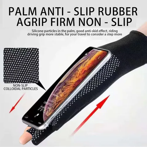 Vista 2 de KkaFFe Guantes de trabajo ligeros para hombres y mujeres con medio dedo, transpirables, sin dedos, para construcción, nailon, fitness, ciclismo