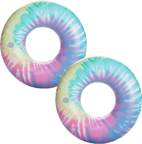 Vista 9 de FUNBOY Flotador tubular inflable tamaño gigante con diseño de conchas de sirena, estilo dona, flotador de piscina de lujo para fiestas de verano