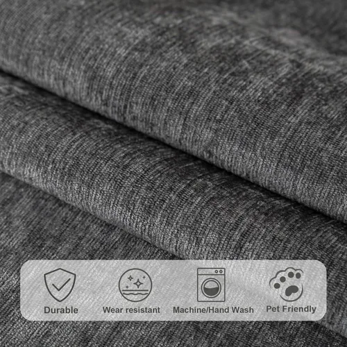 Vista 4 de Funda de felpilla suave, antideslizante, lavable para sofá modular de 3 cojines, funda para sofá de 3 cojines, funda para sofá con diseño afilado