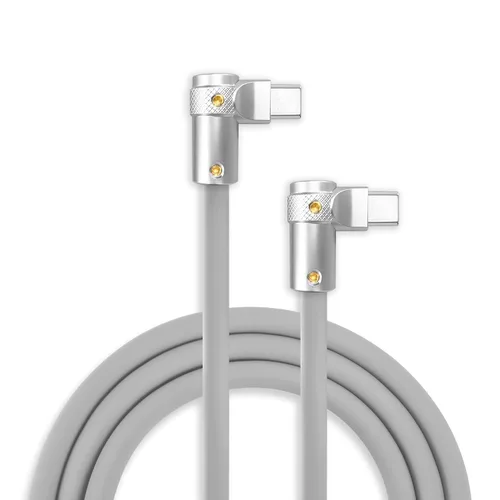 Vista 20 de chubbycable FlexElbow - Cable de carga rápida de 90 grados y 240 W, cable USB C en ángulo recto, cable de carga de silicona compatible con iPhone