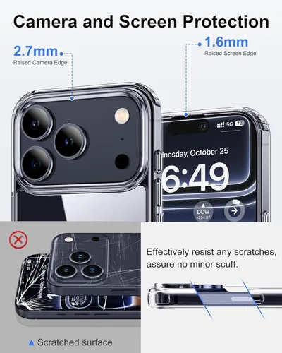 Vista 104 de HOOMIL Funda para iPhone 7 Plus/iPhone 8 Plus de 5.5 Pulgadas, sin amarillamiento, protección contra caídas, cubierta trasera dura transparente
