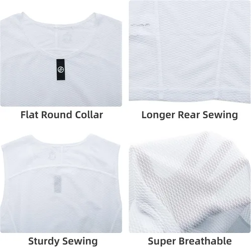 Vista 5 de YKYWBIKE Camiseta interior de ciclismo para hombre sin mangas Camiseta interior de ciclismo para hombres de secado rápido Camiseta