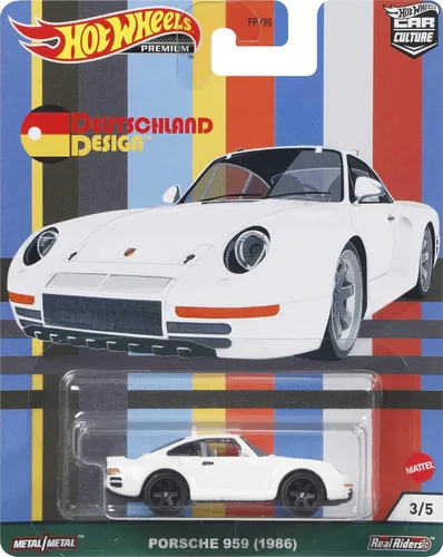 Vista 5 de Hot Wheels Vehículos de leyendas del circuito cultural del automóvil para niños de 3 años en adelante, colección premium de vehículos a escala 1:64