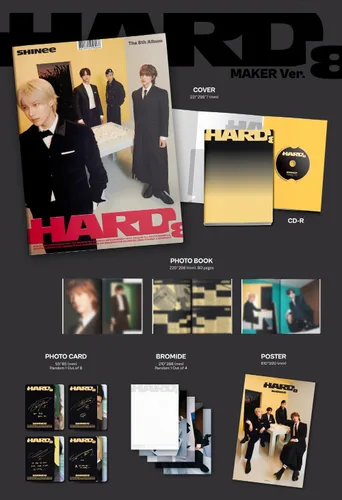 Vista 3 de SHINee - HARD [Photo Book Ver.] Álbum+Póster plegado (RUNNER ver, 1 póster plegado)