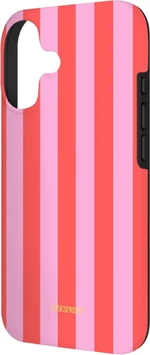 Vista 2 de Funda de rayas rojas rosas para iPhone 17