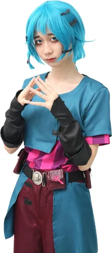 Vista 3 de DAZCOS Disfraz de anime para mujer con bolsa de cintura para Halloween