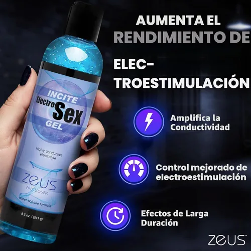 Vista 2 de Zeus Electrosex Incite Gel Conductivo 8.5 oz
