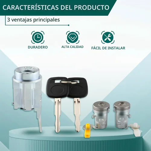 Vista 4 de AUTOKAY Interruptor de encendido y cilindro de cerradura de puerta Compatible con Toyota Tacoma 1999 2000 2001 2002 2003