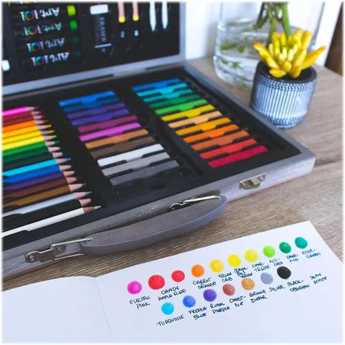 Vista 7 de Art 101 - Juego de arte de dibujo, esbozos y garabatos, colores surtidos, 111 piezas (55111)