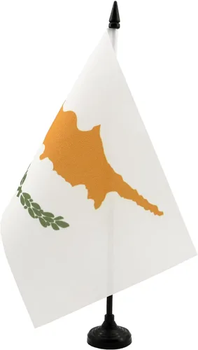 Vista 50 de AZ FLAG Aland Table Flag 4x6 in 100D Polyester Plastic Base Indoor use Finnish 15x10 cm desk flag stitched finish with reinforced edges with