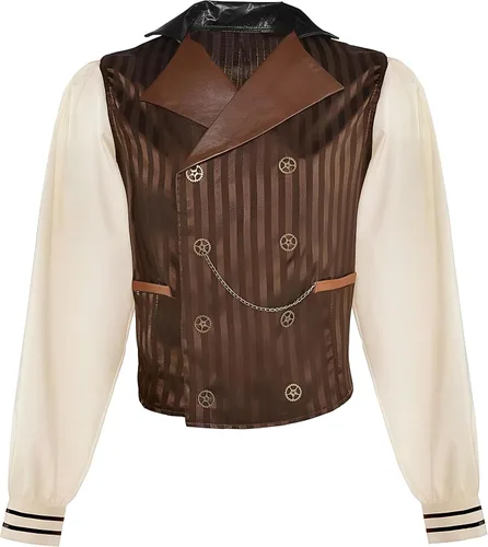 Vista 2 de amscan Camisa Steampunk de manga larga para adultos