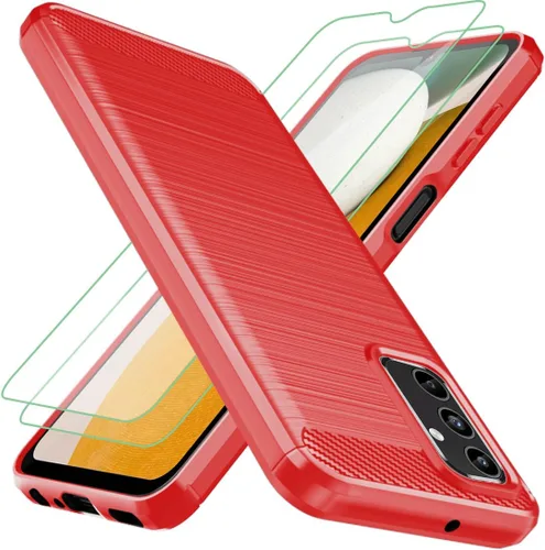 Vista 9 de Osophter Funda para Samsung Galaxy A15 5G: con 2 protectores de pantalla para Samsung Galaxy A15 5G Funda protectora de goma TPU flexible para Azul