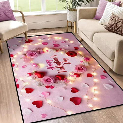 Vista 23 de Alfombras 3D de 3 x 5 pies, color rosa 3D, para dormitorio, lavandería, sala de estudio, alfombra realista de gotas de agua gris plateado 3d rosa 09