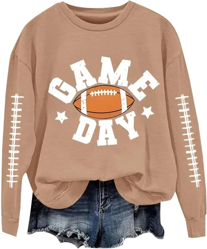 Vista 9 de Women's Oversized Sweatshirt, Long Sleeve Sweatshirts Crewneck Printed Pullover Tops, S-3XL