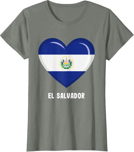 Vista 17 de Camiseta Bandera de El Salvador Camiseta salvadoreña