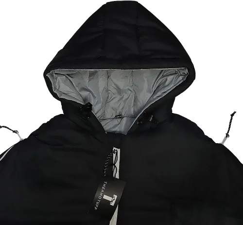 Vista 4 de Bolsa de dormir portátil Thermotuff con capucha doble, orificios para los brazos con cremallera, bolsillos y cordón ajustable: ideal para acampar