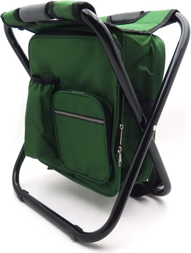 Vista 10 de Taburete plegable aislado bolsa de refrigeración mochila silla playa pesca camping senderismo [Número de artículo: ET-Seat001]