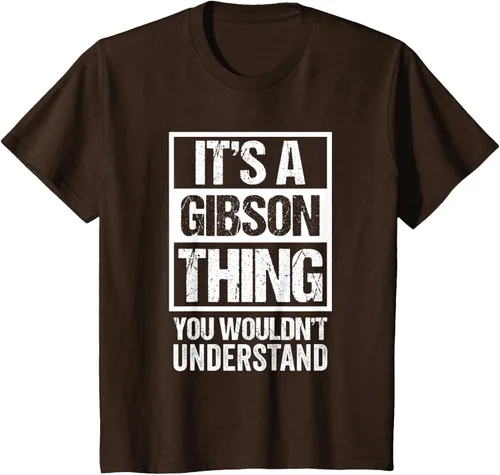 Vista 36 de It's A Gibson Thing You would Not Understand - Camiseta con nombre familiar, Negro, S