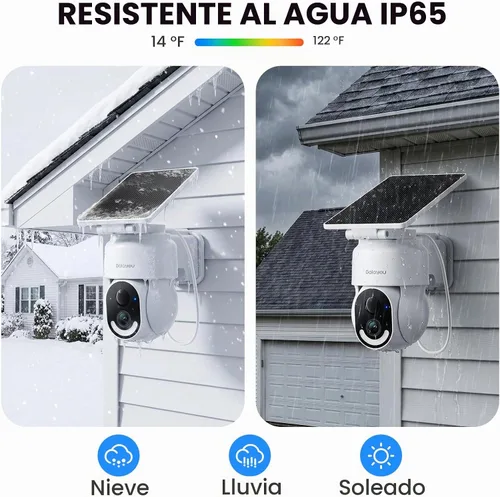 Vista 7 de GALAYOU Cámara solar inalámbrica al aire libre para seguridad en el hogar