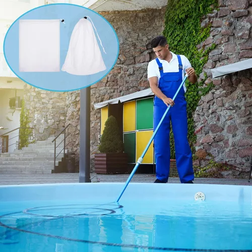 Vista 6 de Boao Paquete de 6 bolsas de malla fina para aspiradora de piscina, bolsa de malla fina de nailon de 9 x 13.8 pulgadas, bolsa de repuesto