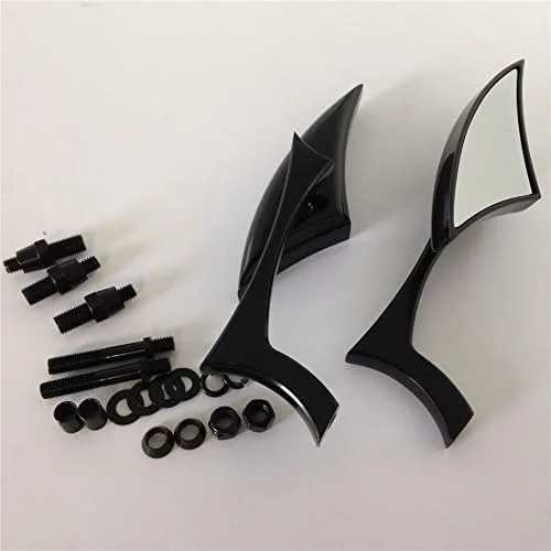 Vista 3 de Negro Spear hoja Mini Espejos para Suzuki Savage Intruder Volusia Boulevard