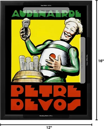 Vista 6 de AllPosters Póster publicitario de robot Audenaerde Petre Devos sobre marco negro, 12 x 16 pulgadas