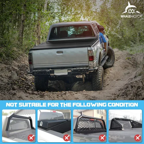 Vista 6 de Cubierta para cama de camioneta plegable dura compatible con Ford Super Duty 6.8 pies de caja estándar, 1999-2025 F250 F350 F-250 F-350