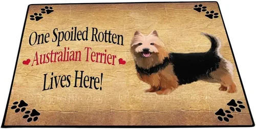 Vista 25 de Doggie of the Day Australian Terrier Dogs Floor Mat - 4th of July Independence Day - Best Dog Doormat - Protector Decor - Unique Portrait Art